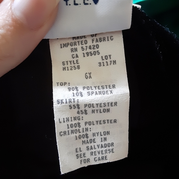 Hartstrings Velvet Top Dress Girls 6X - Picture 6 of 8